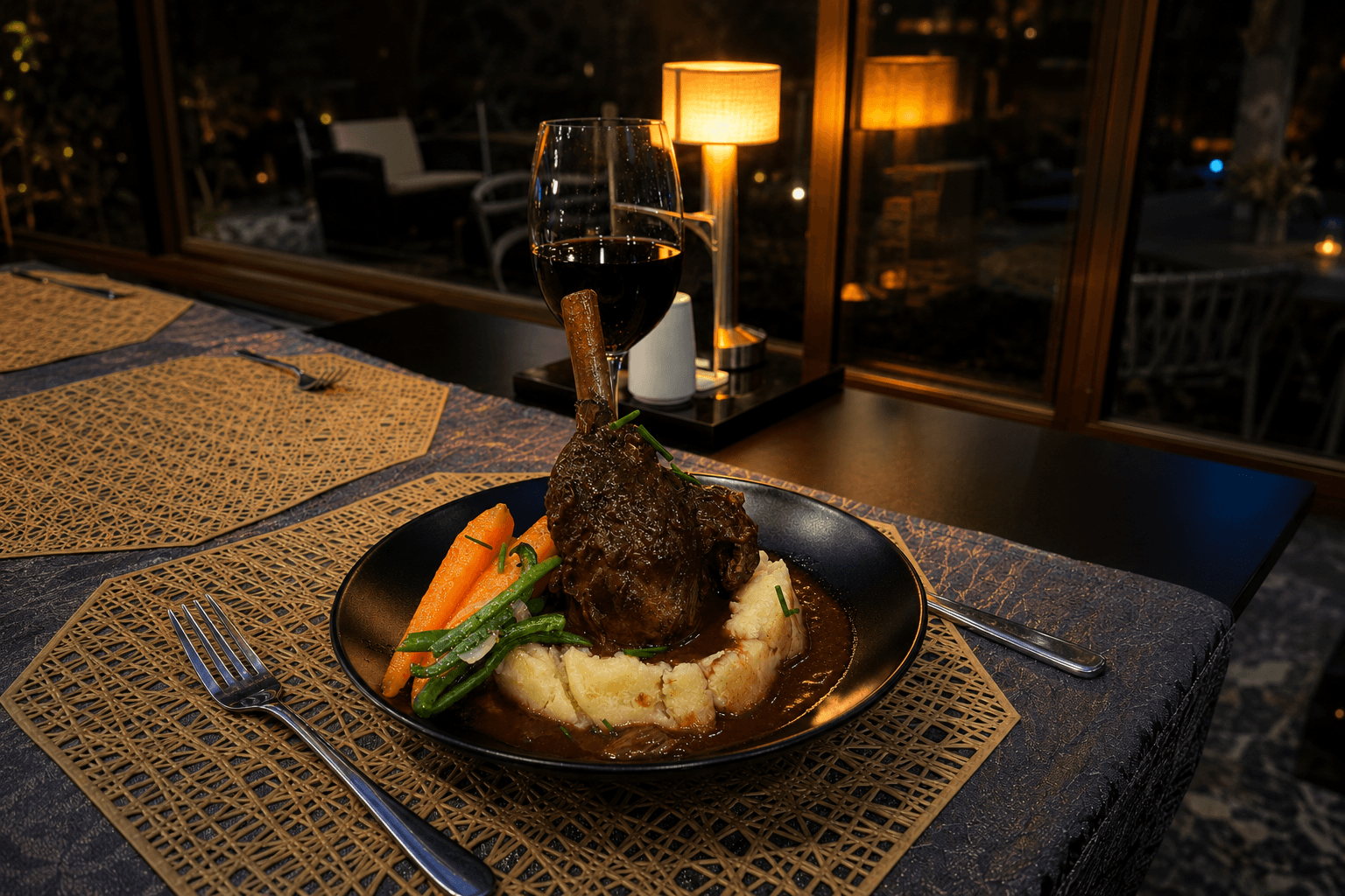 Lamb shank dish at Kabula Grill